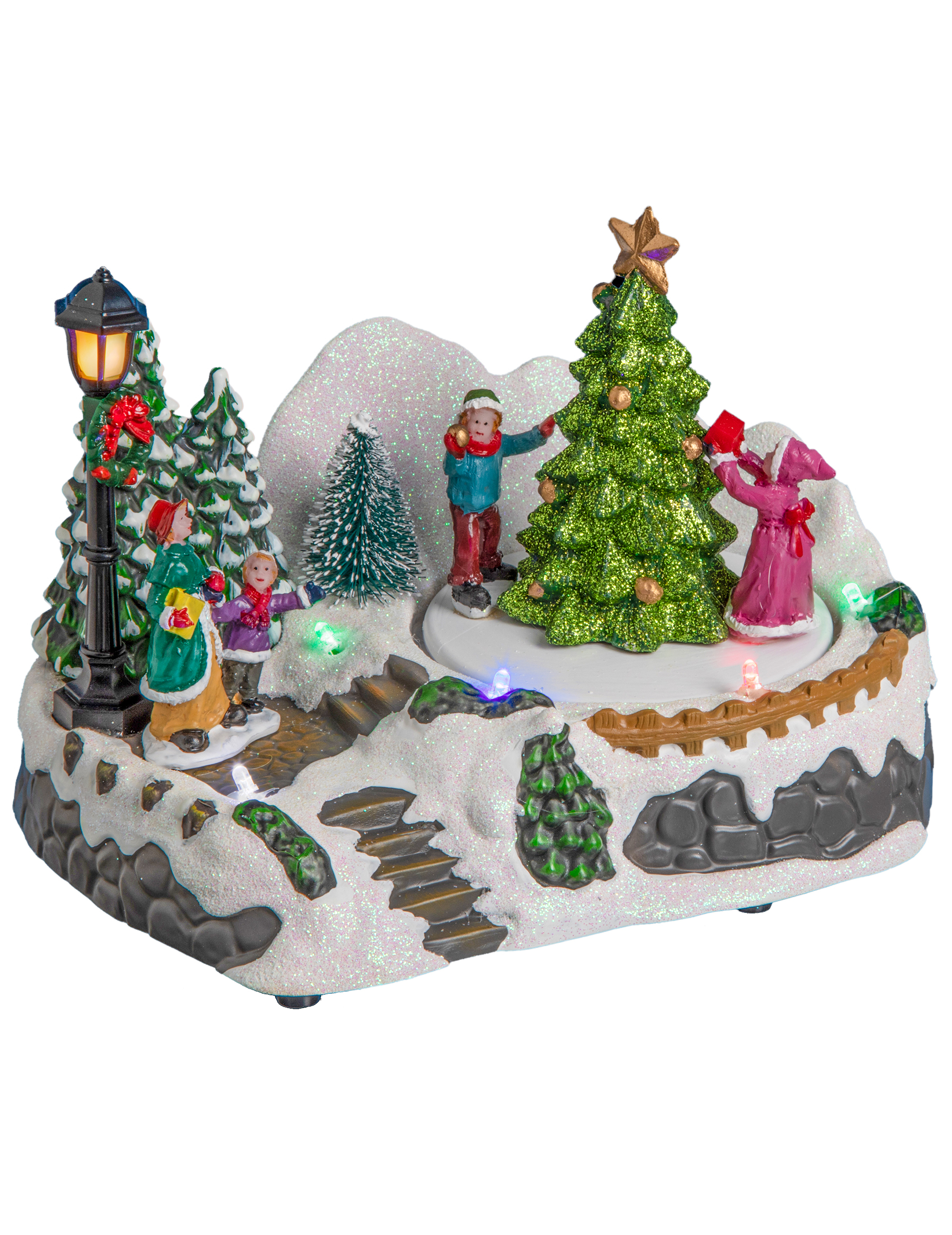 Weihnachtsdorf-Dekoration mit Weihnachtsbäumen bunt 18x12x13 cm Weihnachtsdorf-Dekoration mit Weihnachtsbäumen bunt 18x12x13 cm von JJA
