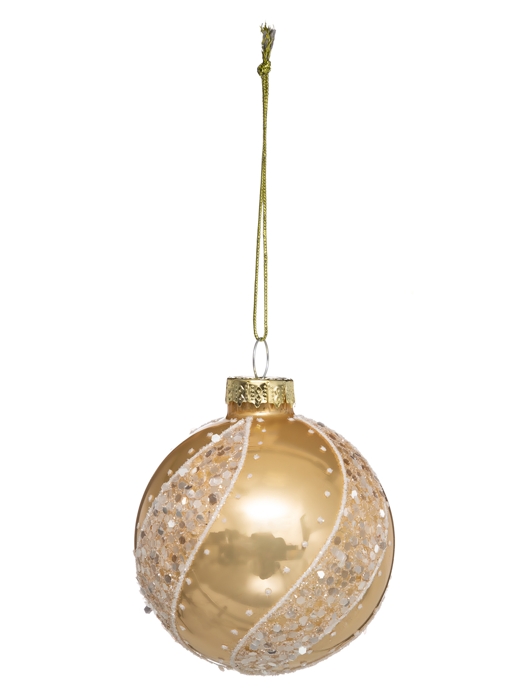 Wunderschöne Weihnachtskugel mit Pailletten goldfarben 7 cm Wunderschöne Weihnachtskugel mit Pailletten goldfarben 7 cm von JJA