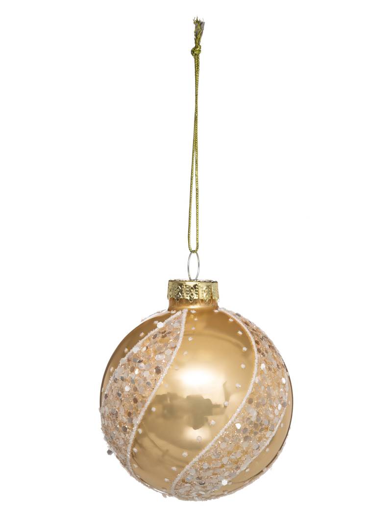 Wunderschöne Weihnachtskugel mit Pailletten goldfarben 7 cm Wunderschöne Weihnachtskugel mit Pailletten goldfarben 7 cm von JJA