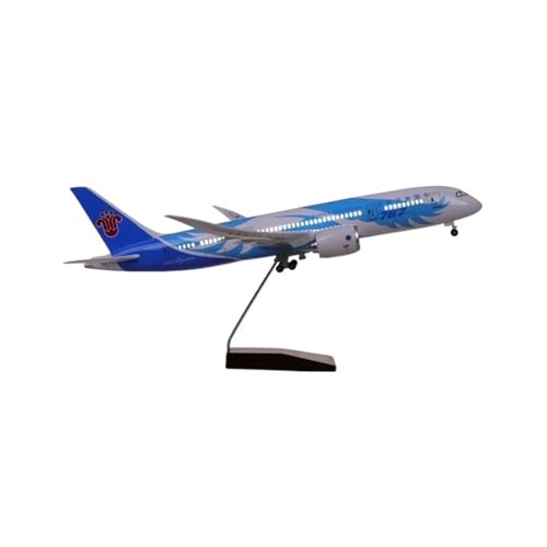 JJOIAS 1/130 für Boeing 787, Legierungsflugzeugmodell, Simulation mit Rädern, statische Miniatur-Schreibtischdekoration, Sammlung, Denkmal, montiert mit Lichtern, mit Parkschürze, 43 cm von JJOIAS