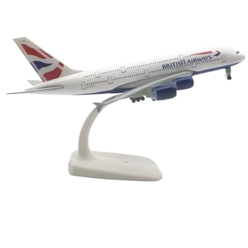 JJOIAS Desktop-Dekoration, Druckguss-Legierung für A380 Replika-Flugzeugmodell, Miniatur-Büro-Airliner-Dekoration, 20 cm, Parkschürze senden von JJOIAS
