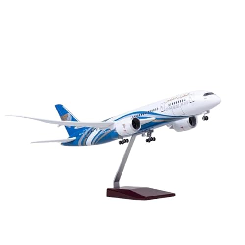 JJOIAS Maßstab 1:160 für B787 Replika-Flugzeugmodell, Druckgussharz, Miniatur-Desktop-Display, dekorative Büroornamente mit Sockel, 47 cm von JJOIAS