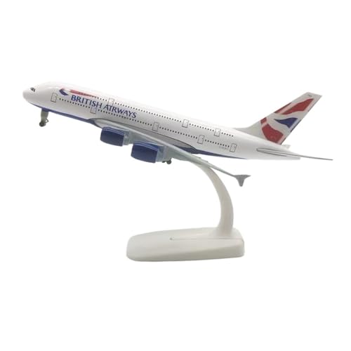 JJOIAS Schreibtischdekoration, Druckgusslegierung für A380-Replik, Simulationsflugzeugmodell, Miniatur-Büroflugzeug-Ornament, 20 cm von JJOIAS
