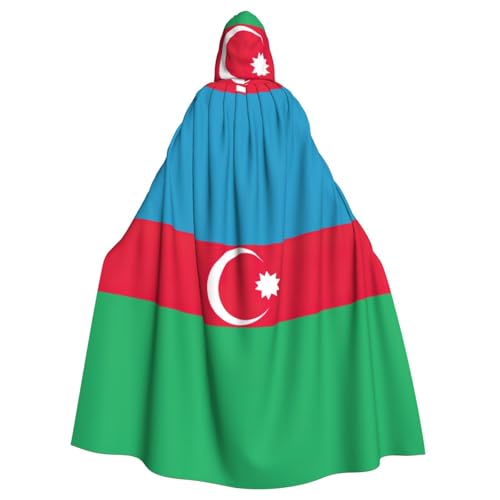 JJPUNGK Bequemer Kapuzenumhang für Damen und Herren, Motiv: Flagge von Aserbaidschan, für Karneval, Cosplay und Mottopartys JJPUNGK Bequemer Kapuzenumhang für Damen und Herren, Motiv: Flagge von Aserbaidschan, für Karneval, Cosplay und Mottopartys von JJPUNGK