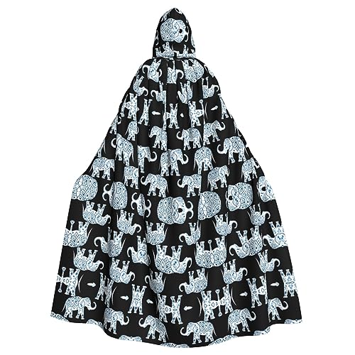 JJPUNGK Bequemer Kapuzenumhang mit Elefantenaufdruck, für Damen und Herren, für Karneval, Cosplay und Mottopartys JJPUNGK Bequemer Kapuzenumhang mit Elefantenaufdruck, für Damen und Herren, für Karneval, Cosplay und Mottopartys von JJPUNGK