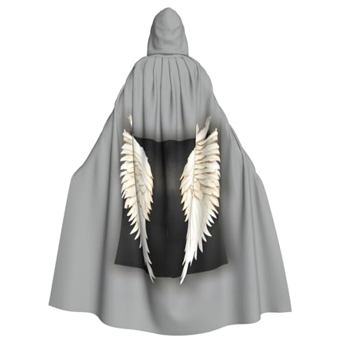 JJPUNGK Bequemer Kapuzenumhang mit Engelsfedern, für Damen und Herren, für Karneval, Cosplay und Mottopartys von JJPUNGK