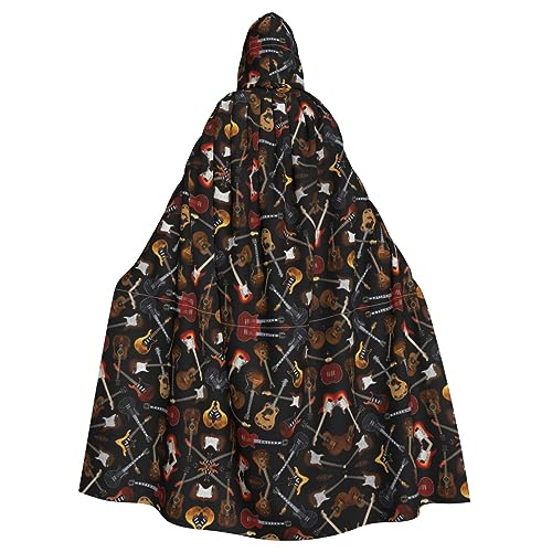 JJPUNGK Bequemer Kapuzenumhang mit Gitarren-Aufdruck, für Damen und Herren, für Karneval, Cosplay und Mottopartys JJPUNGK Bequemer Kapuzenumhang mit Gitarren-Aufdruck, für Damen und Herren, für Karneval, Cosplay und Mottopartys von JJPUNGK
