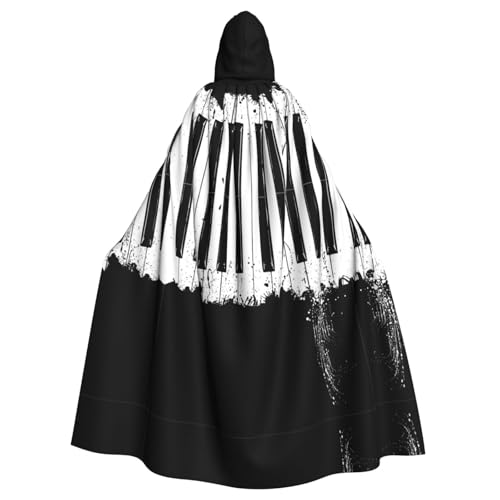 JJPUNGK Bequemer Kapuzenumhang mit Klavierdruck, für Damen und Herren, für Karneval, Cosplay und Themenpartys JJPUNGK Bequemer Kapuzenumhang mit Klavierdruck, für Damen und Herren, für Karneval, Cosplay und Themenpartys von JJPUNGK