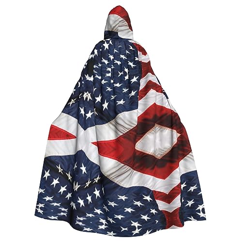 JJPUNGK Bequemer Kapuzenumhang mit amerikanischer Flagge, für Damen und Herren, für Karneval, Cosplay und Themenpartys JJPUNGK Bequemer Kapuzenumhang mit amerikanischer Flagge, für Damen und Herren, für Karneval, Cosplay und Themenpartys von JJPUNGK
