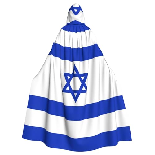 JJPUNGK Bequemer Kapuzenumhang mit israelischer Flagge, für Damen und Herren, für Karneval, Cosplay und Mottopartys JJPUNGK Bequemer Kapuzenumhang mit israelischer Flagge, für Damen und Herren, für Karneval, Cosplay und Mottopartys von JJPUNGK