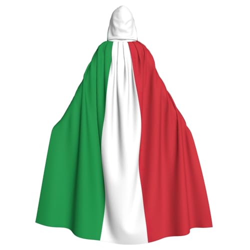 JJPUNGK Bequemer Kapuzenumhang mit italienischer Flagge, für Damen und Herren, für Karneval, Cosplay und Mottopartys JJPUNGK Bequemer Kapuzenumhang mit italienischer Flagge, für Damen und Herren, für Karneval, Cosplay und Mottopartys von JJPUNGK