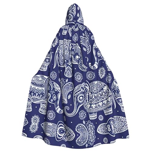JJPUNGK Bequemer Umhang mit Kapuze, Boho-Elefanten-Druck, für Damen und Herren, für Karneval, Cosplay und Mottopartys JJPUNGK Bequemer Umhang mit Kapuze, Boho-Elefanten-Druck, für Damen und Herren, für Karneval, Cosplay und Mottopartys von JJPUNGK