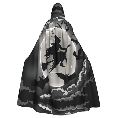 JJPUNGK Halloween-Hexen-Druck, bequemer Kapuzenumhang für Damen und Herren, für Karneval, Cosplay und Themenpartys JJPUNGK Halloween-Hexen-Druck, bequemer Kapuzenumhang für Damen und Herren, für Karneval, Cosplay und Themenpartys von JJPUNGK