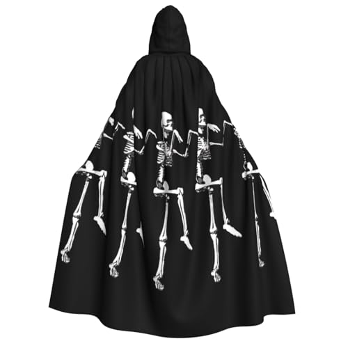 JJPUNGK Halloween beweglicher Skelett-Schädel-Druck, weicher Kapuzenumhang für Cosplay, Karneval, Maskerade-Partys und Themendekorationen JJPUNGK Halloween beweglicher Skelett-Schädel-Druck, weicher Kapuzenumhang für Cosplay, Karneval, Maskerade-Partys und Themendekorationen von JJPUNGK