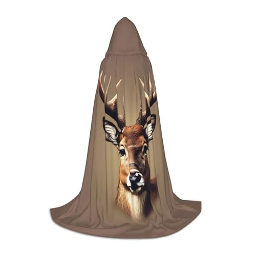 JJPUNGK Hirschkopf-Druck, Karneval, Kapuzenumhang für Männer und Frauen, für Themenpartys, Cosplay, Festivals, Dekorationen JJPUNGK Hirschkopf-Druck, Karneval, Kapuzenumhang für Männer und Frauen, für Themenpartys, Cosplay, Festivals, Dekorationen von JJPUNGK