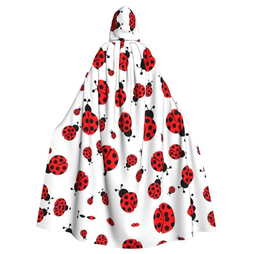 JJPUNGK Marienkäfer-Druck, bequemer Kapuzenumhang für Damen und Herren, für Karneval, Cosplay und Mottopartys JJPUNGK Marienkäfer-Druck, bequemer Kapuzenumhang für Damen und Herren, für Karneval, Cosplay und Mottopartys von JJPUNGK