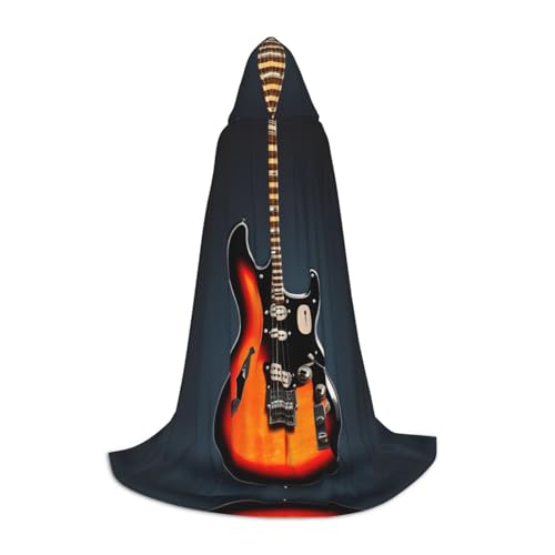 JJPUNGK Orange E-Gitarren-Druck, Karneval, Kapuzenumhang für Männer und Frauen, für Themenpartys, Cosplay, Festivals, Dekorationen JJPUNGK Orange E-Gitarren-Druck, Karneval, Kapuzenumhang für Männer und Frauen, für Themenpartys, Cosplay, Festivals, Dekorationen von JJPUNGK