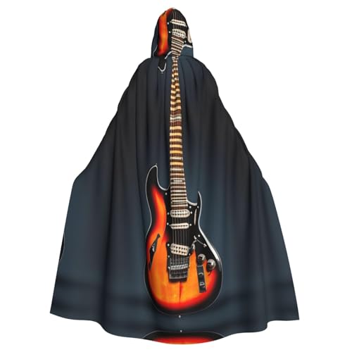 JJPUNGK Orange E-Gitarren-Druck, bequemer Kapuzenumhang für Damen und Herren, für Karneval, Cosplay und Mottopartys JJPUNGK Orange E-Gitarren-Druck, bequemer Kapuzenumhang für Damen und Herren, für Karneval, Cosplay und Mottopartys von JJPUNGK