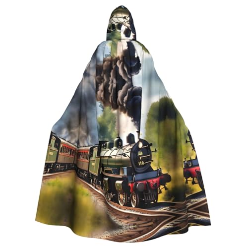 JJPUNGK Steam Little Train Print Bequemer Kapuzenumhang für Damen Herren für Karneval, Cosplay und Mottopartys JJPUNGK Steam Little Train Print Bequemer Kapuzenumhang für Damen Herren für Karneval, Cosplay und Mottopartys von JJPUNGK