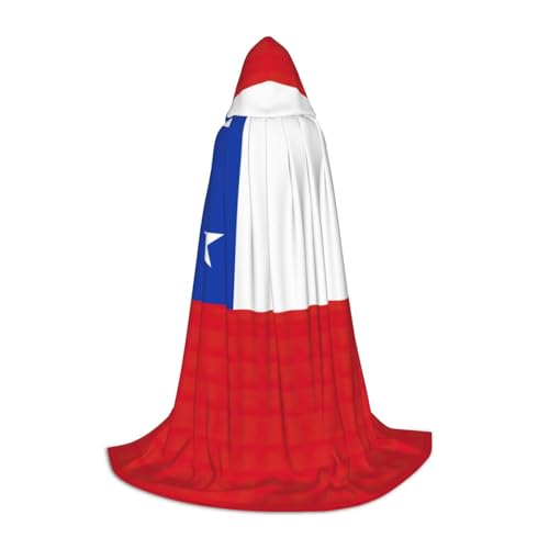 JJPUNGK Umhang mit Kapuze für Männer und Frauen, Motiv: Flagge von Chile, für Mottopartys, Cosplay, Festivals, Dekorationen JJPUNGK Umhang mit Kapuze für Männer und Frauen, Motiv: Flagge von Chile, für Mottopartys, Cosplay, Festivals, Dekorationen von JJPUNGK