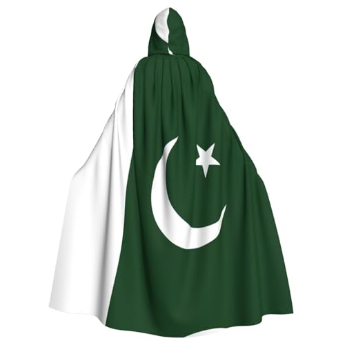 JJPUNGK Umhang mit der Flagge Pakistans, bequemer Kapuzenumhang für Damen und Herren, für Karneval, Cosplay und Mottopartys von JJPUNGK