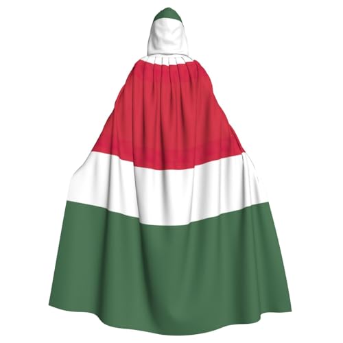 JJPUNGK Umhang mit der Flagge von Ungarn, bequemer Kapuzenumhang für Damen und Herren, für Karneval, Cosplay und Mottopartys von JJPUNGK