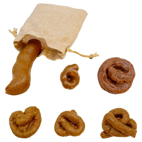 JJYHEHOT 6 Pcs Fake Kacke, Lustiger Falsch Poop, Realistische Kackhaufen Spielzeug, Kackhaufen Scherzartikel Fake Scheiße Tricky Toys für Aprilscherz, Halloween, Lustige Party von JJYHEHOT