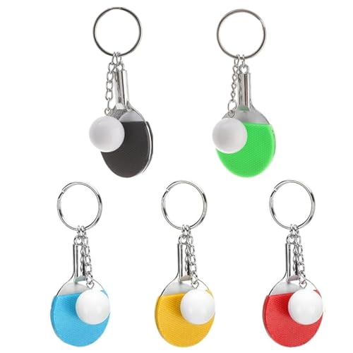JJiaoLinin Sport Schlüsselanhänger,5 Stück Tischtennis Schlüsselring kreativer Metall-Schlüsselanhänger Mini Tischtennisschläger Schlüsselanhänger Sport Schlüsselanhänger für Taschenrucksack JJiaoLinin Sport Schlüsselanhänger,5 Stück Tischtennis Schlüsselring kreativer Metall-Schlüsselanhänger Mini Tischtennisschläger Schlüsselanhänger Sport Schlüsselanhänger für Taschenrucksack von JJiaoLinin