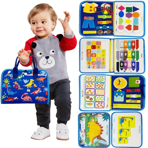 JKGIFTS Busy Board für Kleinkinder 6 Schichten, Activity Board Baby Montessori Spielzeug Sensorik Lernspielzeug Geschenke Mädchen Baby ab 1 2 3 4 5 Jahre für Jungen Mädchen von JKGIFTS