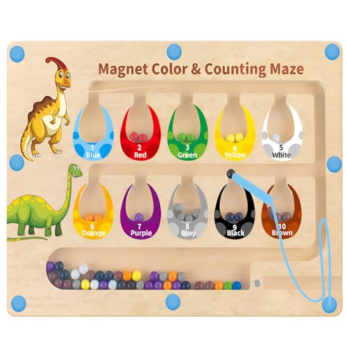 Montessori Spielzeug Magnetspiel Labyrinth ab 2 3 4 5 6 Jahre, Holzspielzeug Motorikspielzeug mit Zahlen und Farben Lernspiele Geschenke für Jungen Mädchen Weihnachten Geburtstag Ostern Geschenkidee Montessori Spielzeug Magnetspiel Labyrinth ab 2 3 4 5 6 Jahre, Holzspielzeug Motorikspielzeug mit Zahlen und Farben Lernspiele Geschenke für Jungen Mädchen Weihnachten Geburtstag Ostern Geschenkidee von JKGIFTS