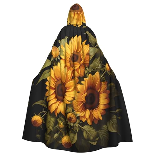 JKIEGOQ Mit gelbem Sonnenblumenmuster für Erwachsene, Kapuzenumhang für Halloween-Kostümpartys und mehr JKIEGOQ Mit gelbem Sonnenblumenmuster für Erwachsene, Kapuzenumhang für Halloween-Kostümpartys und mehr von JKIEGOQ