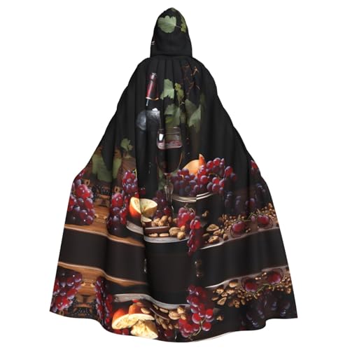 JKIEGOQ Umhang mit Kapuze für Erwachsene, Obst- und Weinmuster, für Halloween-Kostümpartys und mehr JKIEGOQ Umhang mit Kapuze für Erwachsene, Obst- und Weinmuster, für Halloween-Kostümpartys und mehr von JKIEGOQ