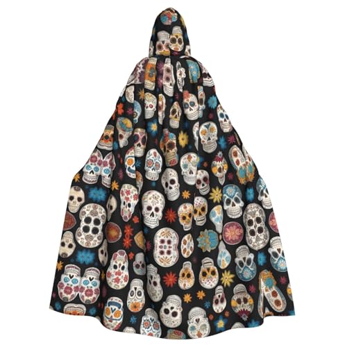 JKIEGOQ Umhang mit Kapuze für Erwachsene, Totenkopf-Muster, für Halloween-Kostümpartys und mehr JKIEGOQ Umhang mit Kapuze für Erwachsene, Totenkopf-Muster, für Halloween-Kostümpartys und mehr von JKIEGOQ