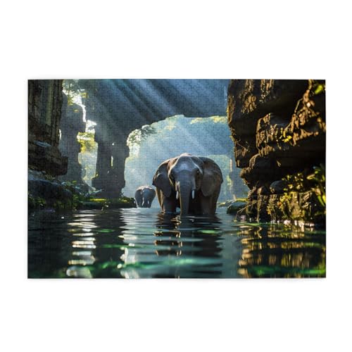 Jigsaw Puzzles1000 Teile Jkiegoq Asiatischer Elefant im Wasser Gedruckt Pädagogische Intellektuelle Holzpuzzles Lustige Puzzles Stressabbau-Spiel Jigsaw Puzzles1000 Teile Jkiegoq Asiatischer Elefant im Wasser Gedruckt Pädagogische Intellektuelle Holzpuzzles Lustige Puzzles Stressabbau-Spiel von JKIEGOQ