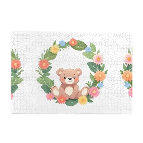 Jigsaw Puzzles1000 Teile Jkiegoq Bär Kranz Gedruckt Pädagogische Intellektuelle Holzpuzzles Lustige Puzzles Stressabbau Spiel Jigsaw Puzzles1000 Teile Jkiegoq Bär Kranz Gedruckt Pädagogische Intellektuelle Holzpuzzles Lustige Puzzles Stressabbau Spiel von JKIEGOQ