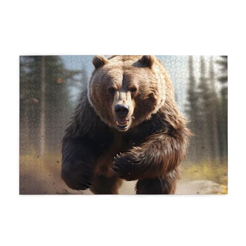 Jigsaw Puzzles1000 Teile Jkiegoq Bear Running Printed Educational Intellectual Wooden Puzzles, Fun Puzzles, Stress Relieving Game Jigsaw Puzzles1000 Teile Jkiegoq Bear Running Printed Educational Intellectual Wooden Puzzles, Fun Puzzles, Stress Relieving Game von JKIEGOQ