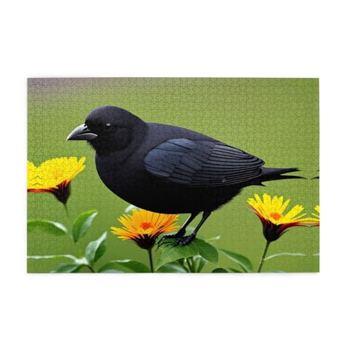 Jigsaw Puzzles1000 Teile Jkiegoq Black Bird and Flower Printed Educational Intellectual Wooden Puzzles, Fun Puzzles, Stress Relieving Game Jigsaw Puzzles1000 Teile Jkiegoq Black Bird and Flower Printed Educational Intellectual Wooden Puzzles, Fun Puzzles, Stress Relieving Game von JKIEGOQ