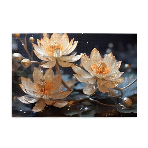 Jigsaw Puzzles1000 Teile Jkiegoq Bohemian White Lotus Printed Educational Intellectual Wooden Puzzles, Fun Puzzles, Stress Relieving Game Jigsaw Puzzles1000 Teile Jkiegoq Bohemian White Lotus Printed Educational Intellectual Wooden Puzzles, Fun Puzzles, Stress Relieving Game von JKIEGOQ