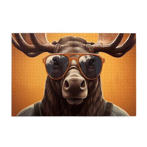 Jigsaw Puzzles1000 Teile Jkiegoq Cool Elch Gedruckt Pädagogische Intellektuelle Holzpuzzles Lustige Puzzles Stressabbau Spiel Jigsaw Puzzles1000 Teile Jkiegoq Cool Elch Gedruckt Pädagogische Intellektuelle Holzpuzzles Lustige Puzzles Stressabbau Spiel von JKIEGOQ