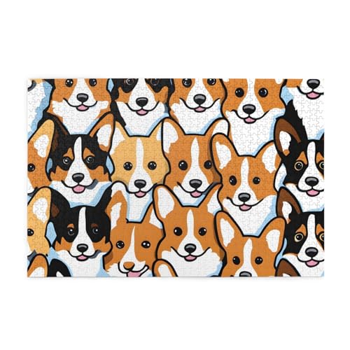 Jigsaw Puzzles1000 Teile Jkiegoq Corgi Muster gedruckt pädagogische intellektuelle Holzpuzzles lustige Puzzles Stressabbau-Spiel Jigsaw Puzzles1000 Teile Jkiegoq Corgi Muster gedruckt pädagogische intellektuelle Holzpuzzles lustige Puzzles Stressabbau-Spiel von JKIEGOQ