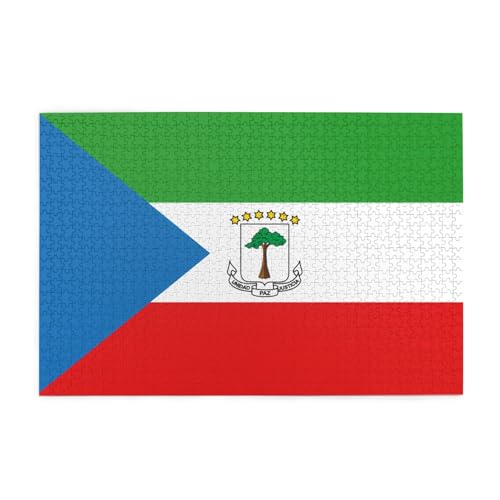 Jigsaw Puzzles1000 Teile Jkiegoq Flagge von Äquatorialguinea gedruckt pädagogische intellektuelle Holzpuzzles lustige Puzzles Stressabbau-Spiel Jigsaw Puzzles1000 Teile Jkiegoq Flagge von Äquatorialguinea gedruckt pädagogische intellektuelle Holzpuzzles lustige Puzzles Stressabbau-Spiel von JKIEGOQ