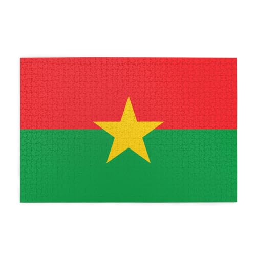 Jigsaw Puzzles1000 Teile Jkiegoq Flagge von Burkina Faso Gedruckt Pädagogische Intellektuelle Holzpuzzles Lustige Puzzles Stressabbau Spiel Jigsaw Puzzles1000 Teile Jkiegoq Flagge von Burkina Faso Gedruckt Pädagogische Intellektuelle Holzpuzzles Lustige Puzzles Stressabbau Spiel von JKIEGOQ