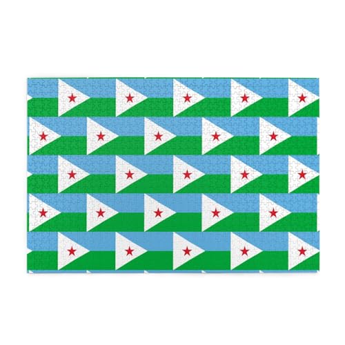 Jigsaw Puzzles1000 Teile Jkiegoq Flagge von Dschibuti gedruckte pädagogische intellektuelle Holzpuzzles, lustige Puzzles, Stressabbau-Spiel Jigsaw Puzzles1000 Teile Jkiegoq Flagge von Dschibuti gedruckte pädagogische intellektuelle Holzpuzzles, lustige Puzzles, Stressabbau-Spiel von JKIEGOQ