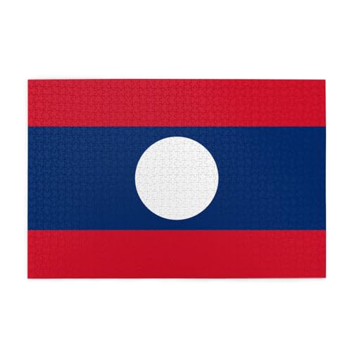 Jigsaw Puzzles1000 Teile Jkiegoq Flagge von Laos gedruckte pädagogische intellektuelle Holzpuzzles, lustige Puzzles, Stressabbau-Spiel Jigsaw Puzzles1000 Teile Jkiegoq Flagge von Laos gedruckte pädagogische intellektuelle Holzpuzzles, lustige Puzzles, Stressabbau-Spiel von JKIEGOQ