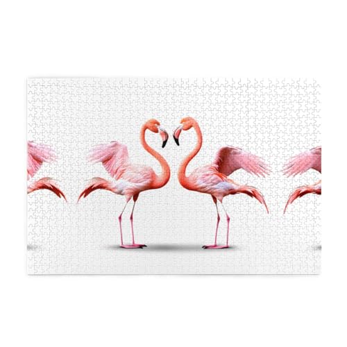 Jigsaw Puzzles1000 Teile Jkiegoq Flamingo mit Herz Gedruckt Pädagogische Intellektuelle Holzpuzzles Lustige Puzzles Stressabbau Spiel Jigsaw Puzzles1000 Teile Jkiegoq Flamingo mit Herz Gedruckt Pädagogische Intellektuelle Holzpuzzles Lustige Puzzles Stressabbau Spiel von JKIEGOQ