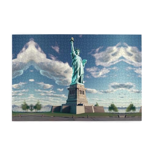 Jigsaw Puzzles1000 Teile Jkiegoq Freiheitsstatue Gedruckte Pädagogische Intellektuelle Holzpuzzles, lustige Puzzles, Stressabbau-Spiel Jigsaw Puzzles1000 Teile Jkiegoq Freiheitsstatue Gedruckte Pädagogische Intellektuelle Holzpuzzles, lustige Puzzles, Stressabbau-Spiel von JKIEGOQ
