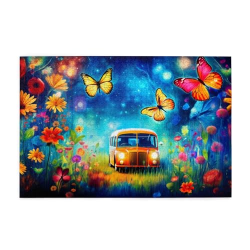 Jigsaw Puzzles1000 Teile Jkiegoq Garten Schmetterling Bus Gedruckt Pädagogische Intellektuelle Holzpuzzles Lustige Puzzles Stressabbau Spiel Jigsaw Puzzles1000 Teile Jkiegoq Garten Schmetterling Bus Gedruckt Pädagogische Intellektuelle Holzpuzzles Lustige Puzzles Stressabbau Spiel von JKIEGOQ