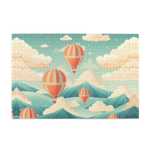 Jigsaw Puzzles1000 Teile Jkiegoq Heißluftballon und Wolke gedruckte pädagogische intellektuelle Holzpuzzles, lustige Puzzles, Stressabbau-Spiel Jigsaw Puzzles1000 Teile Jkiegoq Heißluftballon und Wolke gedruckte pädagogische intellektuelle Holzpuzzles, lustige Puzzles, Stressabbau-Spiel von JKIEGOQ