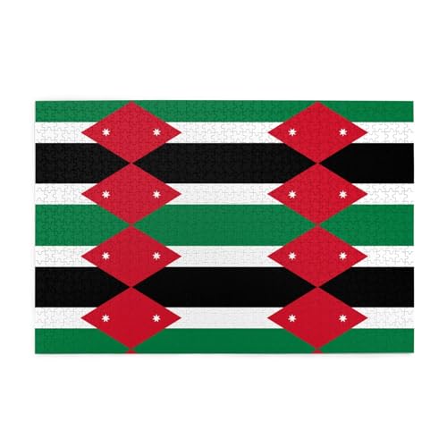 Jigsaw Puzzles1000 Teile Jkiegoq Jordanische Flagge Gedruckt Pädagogische Intellektuelle Holzpuzzles Lustige Puzzles Stressabbau-Spiel Jigsaw Puzzles1000 Teile Jkiegoq Jordanische Flagge Gedruckt Pädagogische Intellektuelle Holzpuzzles Lustige Puzzles Stressabbau-Spiel von JKIEGOQ