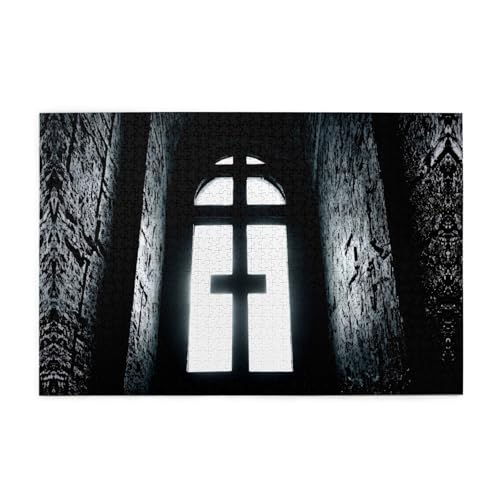 Jigsaw Puzzles1000 Teile Jkiegoq Kirchenkreuz gedruckt pädagogische intellektuelle Holzpuzzles, lustige Puzzles, Stressabbau-Spiel Jigsaw Puzzles1000 Teile Jkiegoq Kirchenkreuz gedruckt pädagogische intellektuelle Holzpuzzles, lustige Puzzles, Stressabbau-Spiel von JKIEGOQ